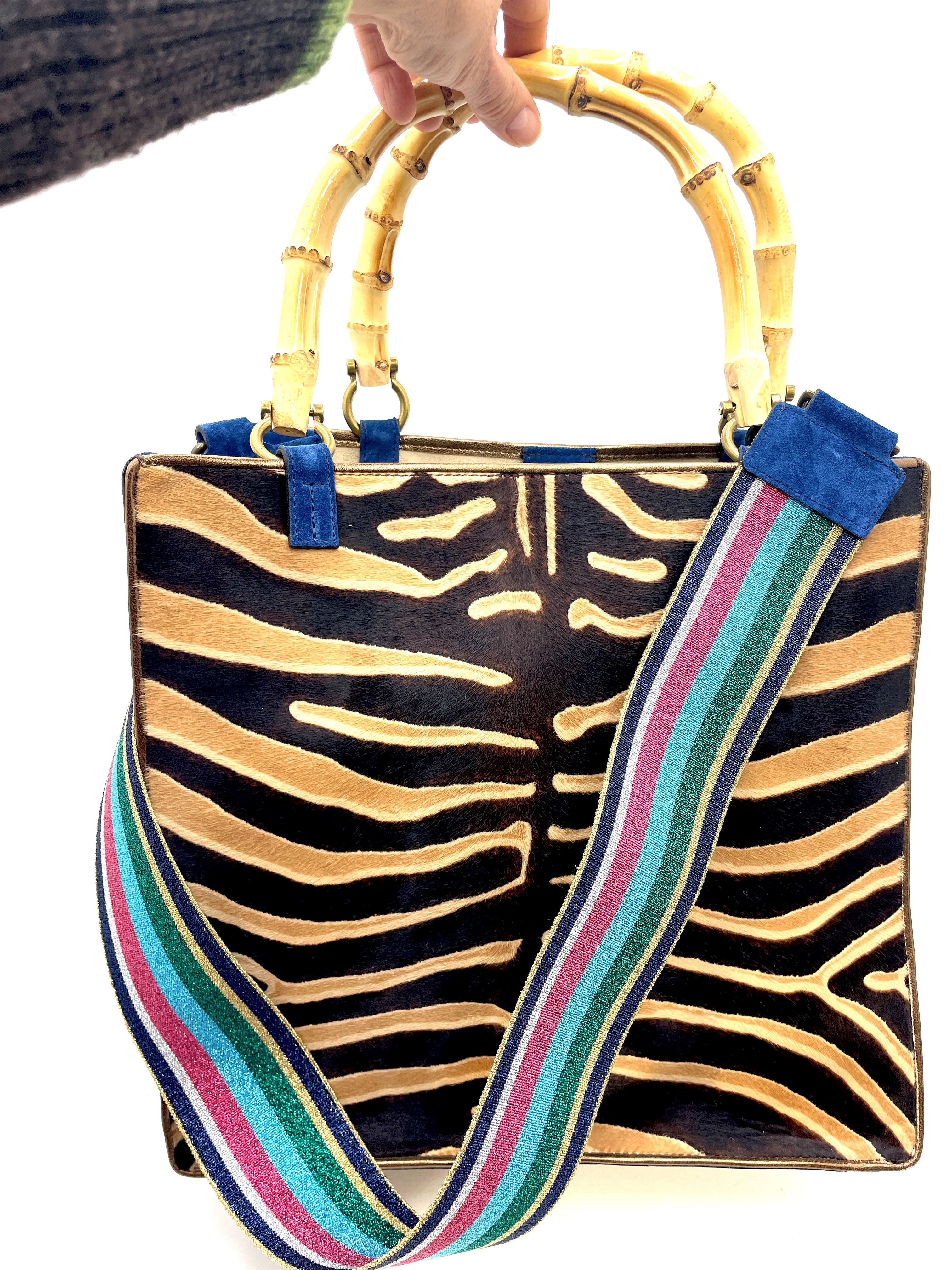 New York zebra and blue